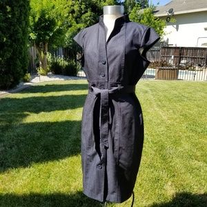 Calvin Klein Belted Button Down Dress